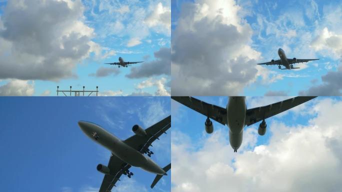 飞机在早上降落前接近