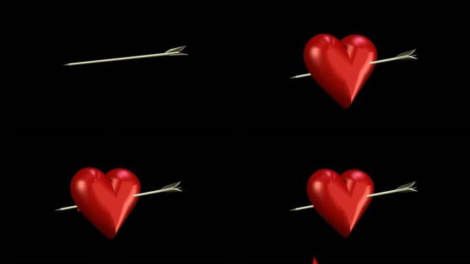 情人节用红心3D动画。