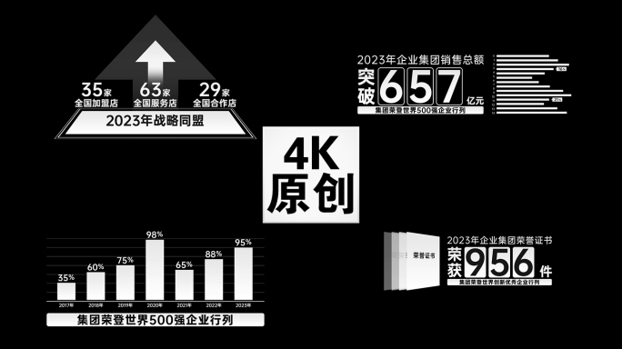 数据字幕 数据图表 企业数据 业绩汇报