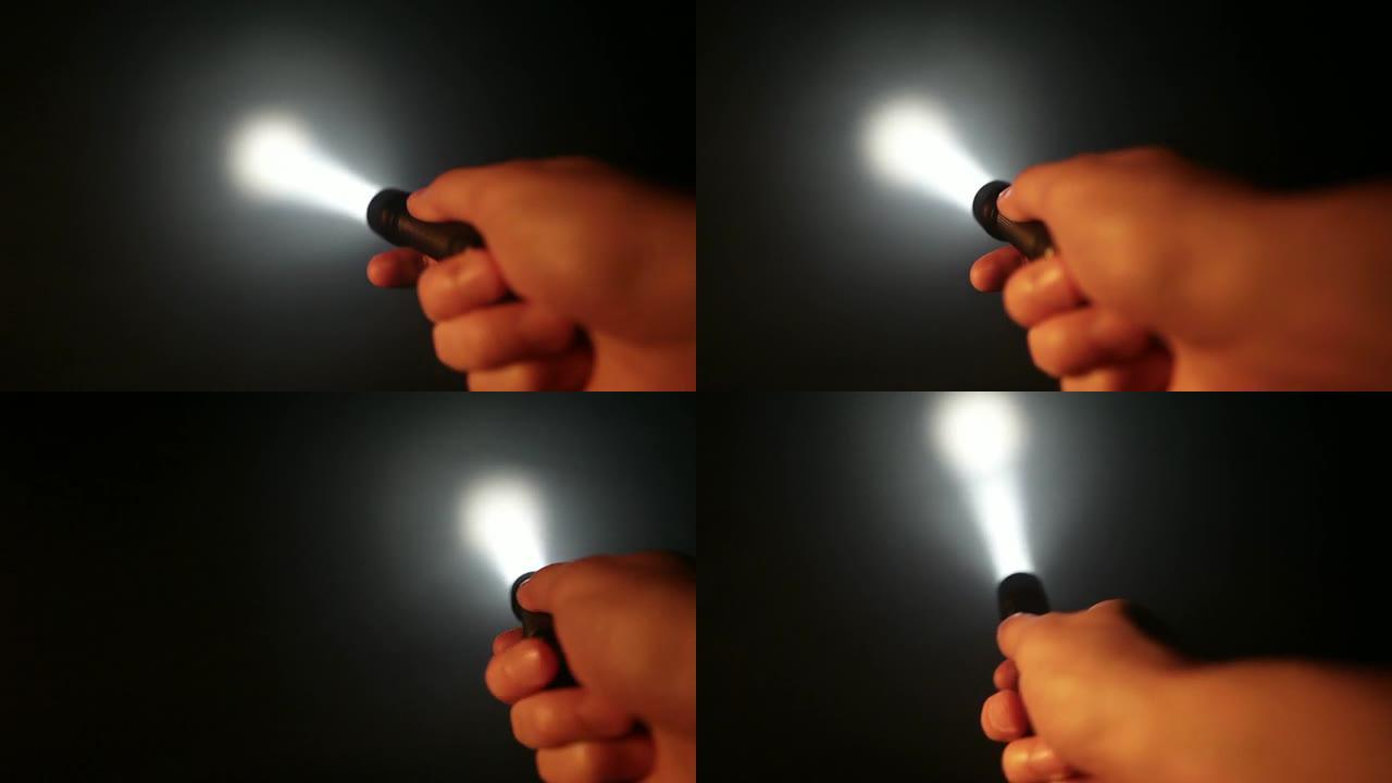 发光袖珍手电筒是电筒照射闪光灯电棍节能灯