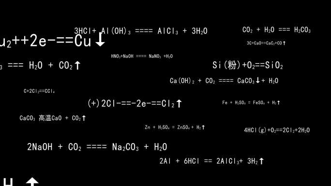 4K三维化学式方程式背景AE模板