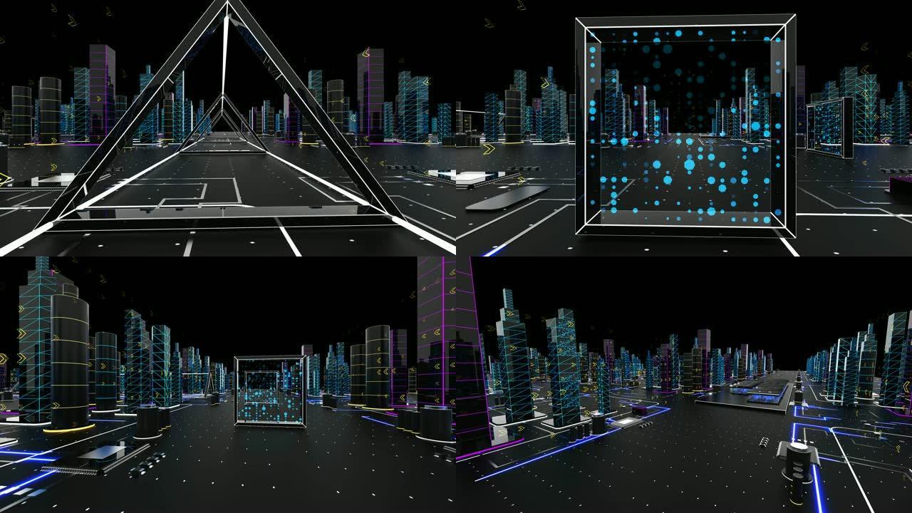 社会工程抽象3D城市