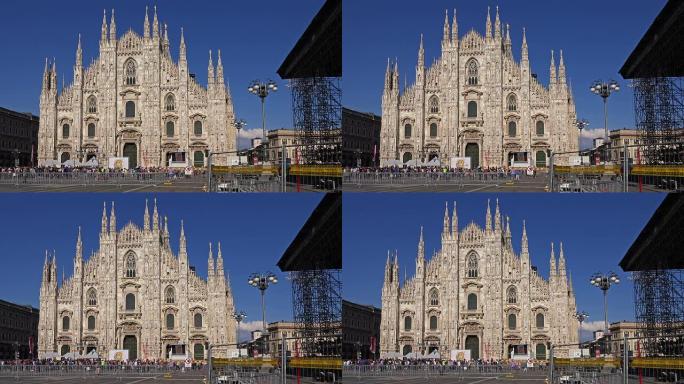 意大利，米兰，大教堂广场。