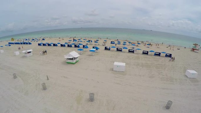迈阿密海滩空中视频的低空天桥