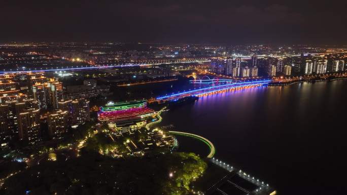 金鸡湖景区夜景