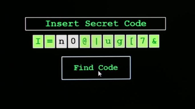 点击绿色和黑色按钮查找密码生成随机码
