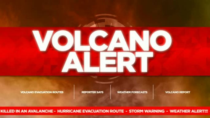 火山警报广播电视图形标题