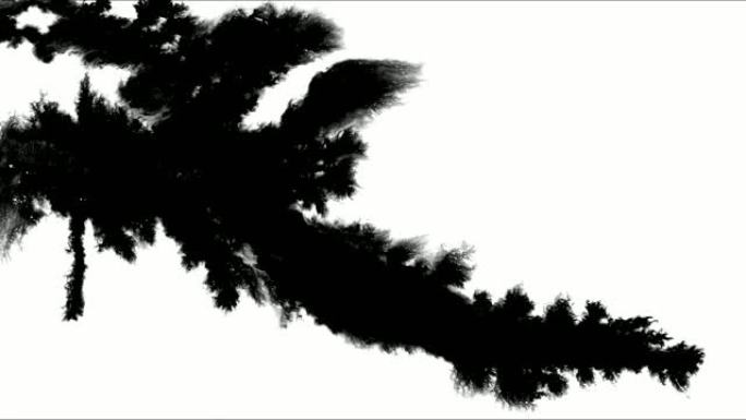 飞溅，水滴和污渍中的墨水飞溅。