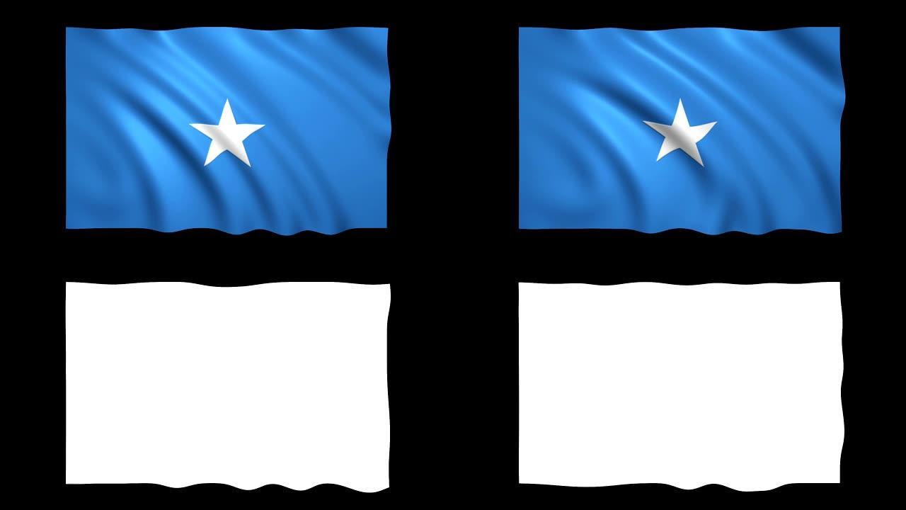 索马里旗可循环的哑光包括-股票视频