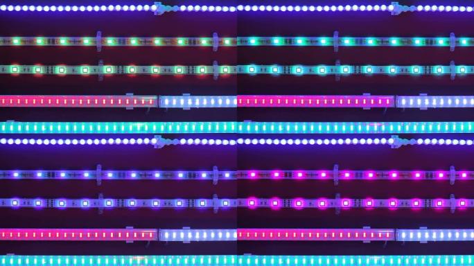 抽象彩色发光二极管灯带