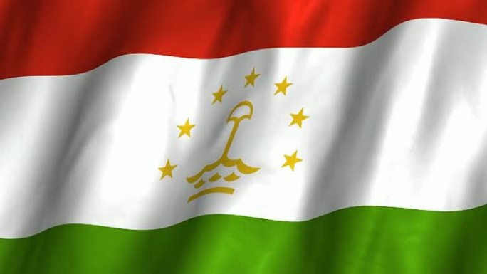 塔吉克斯坦挥舞旗帜，循环