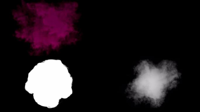 抽象烟雾形状爆炸。