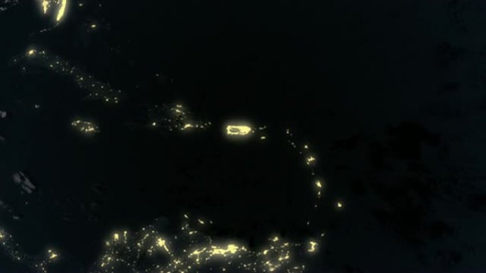 地球加勒比夜间