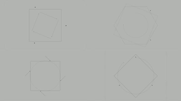 具有几何形状的抽象简单运动图形。