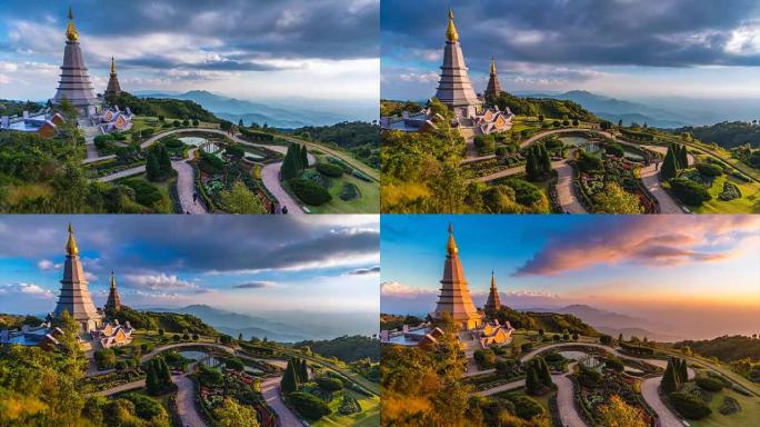 泰国清迈Doi Inthanon国家公园大圣物塔