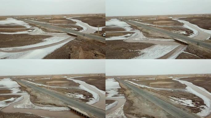 一大片盐沙漠。伊朗