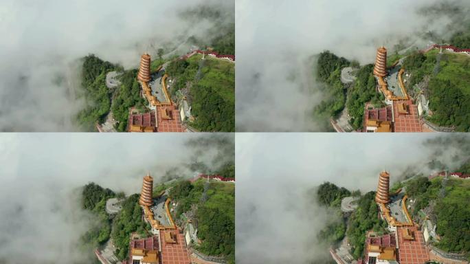 云顶高原钦瑞洞穴寺鸟瞰图