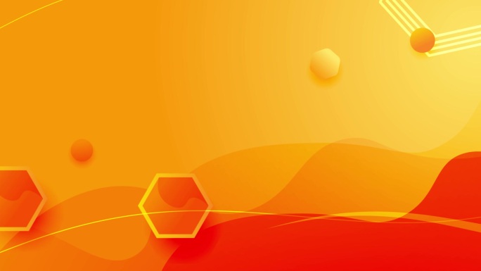 温暖红橙抽象波浪缓动圆球图形背景