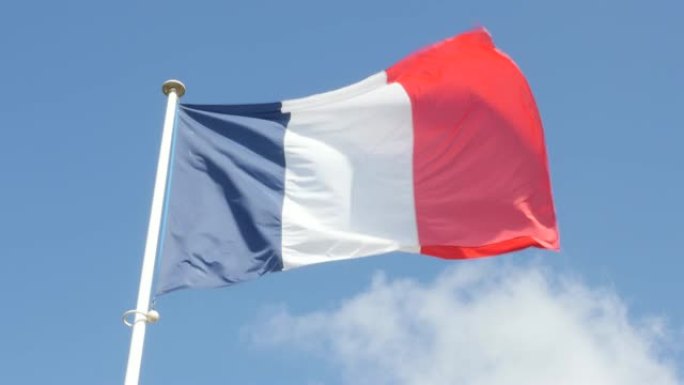 法国国旗迎风飘扬4K 3840X2160超高清视频-法国国旗迎风飘扬4K 2160p超高清视频