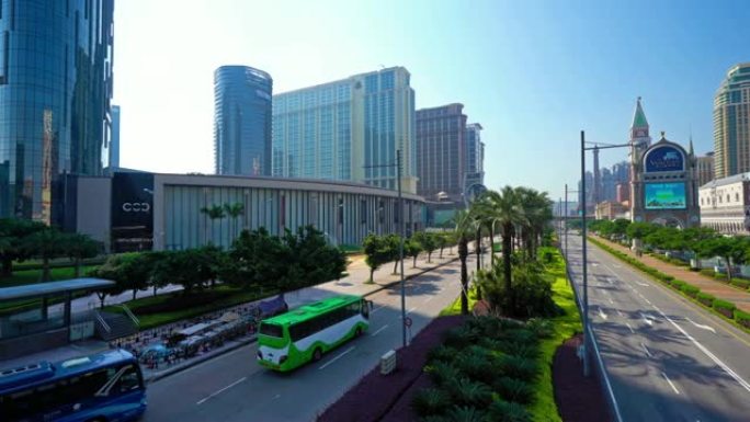 中国澳门美丽的建筑建筑和城市生活