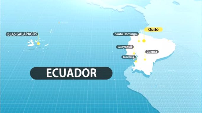 厄瓜多尔地图特效素材沿海地区南美洲国家