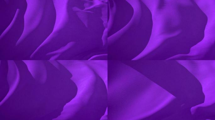 紫罗兰纺织面料在风中飘扬抽象背景
