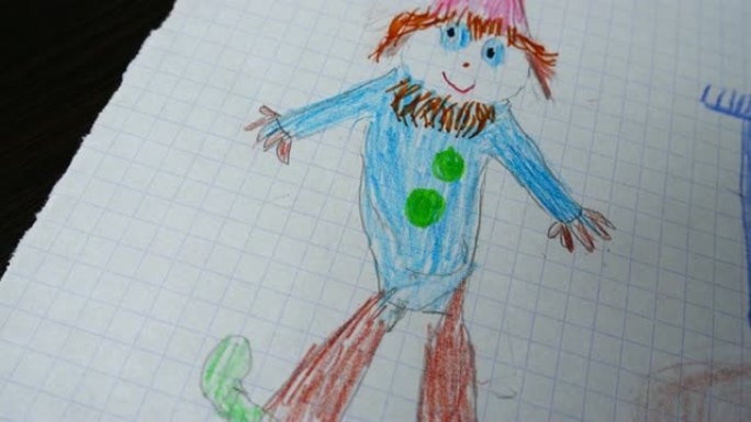 儿童小丑的画。