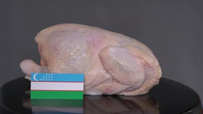 乌兹别克斯坦国旗生鸡肉