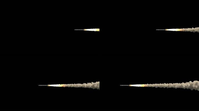 黑色背景上的火箭