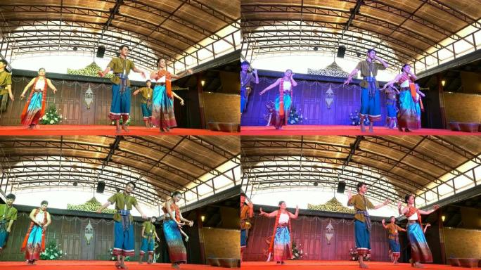4k传统泰国舞蹈表演