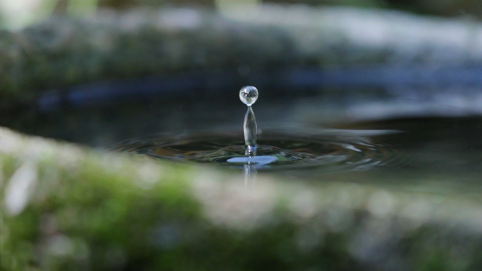 水面水滴高速滴水