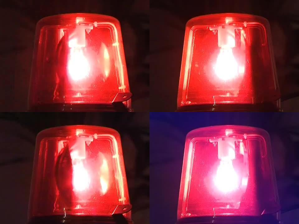 红色闪烁警告灯/警笛紧急服务，救护警察
