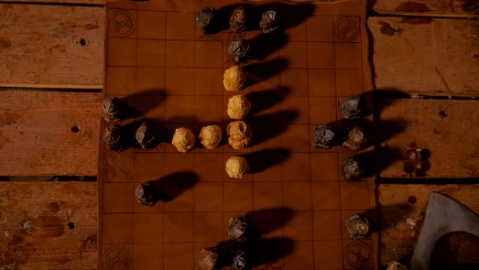 中世纪流行战略棋盘游戏的手工放置数字-tafl