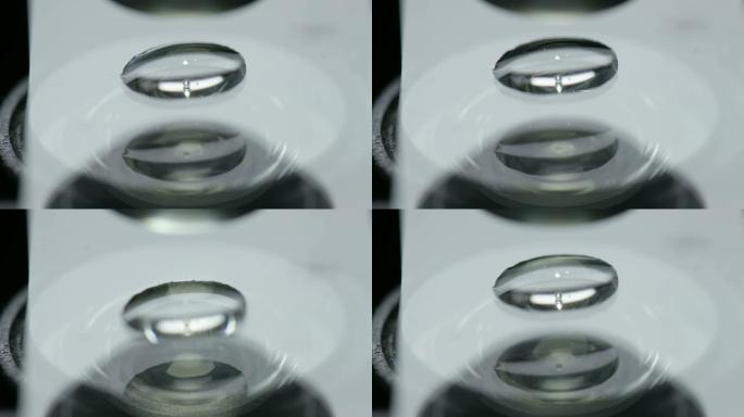 显微镜下详细水滴的分析