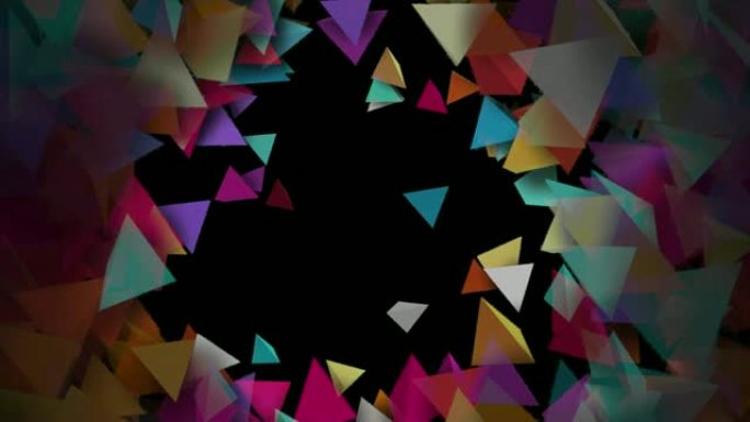 抽象3D三角多边形几何挺举舞蹈