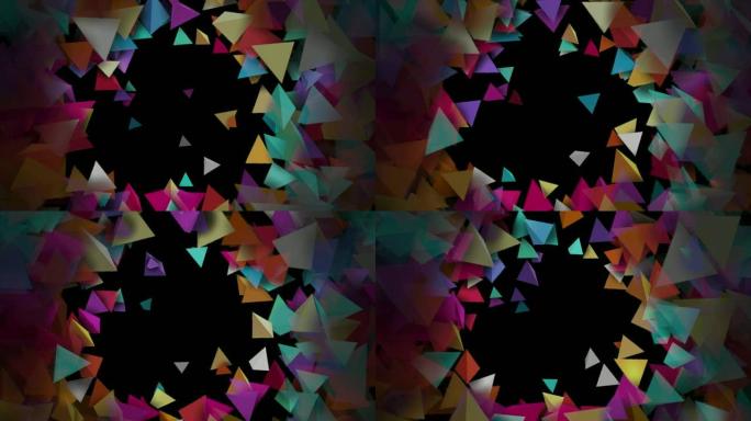 抽象3D三角多边形几何挺举舞蹈