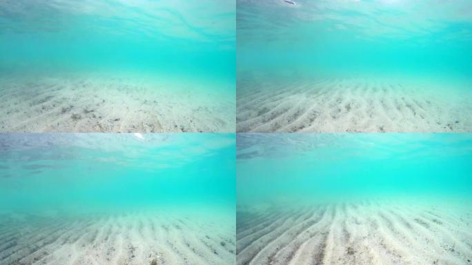 海底沙丘的浮动摄像机视图