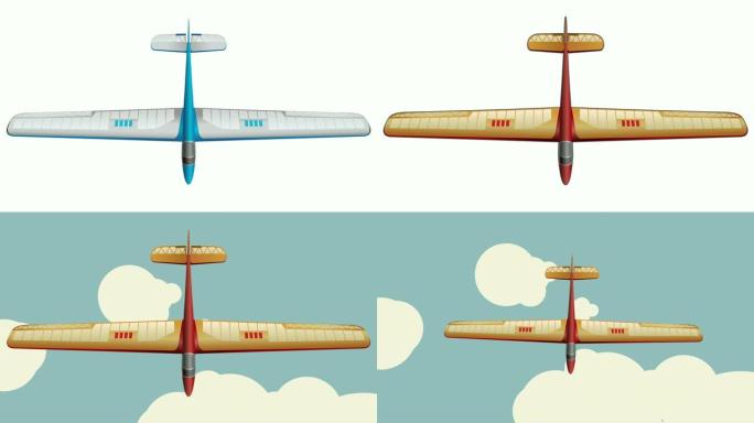 模型滑翔机，图形动画