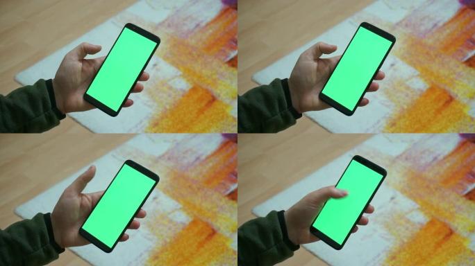 用色度键制成的手机做点什么 -- 绿色刮擦的智能手机