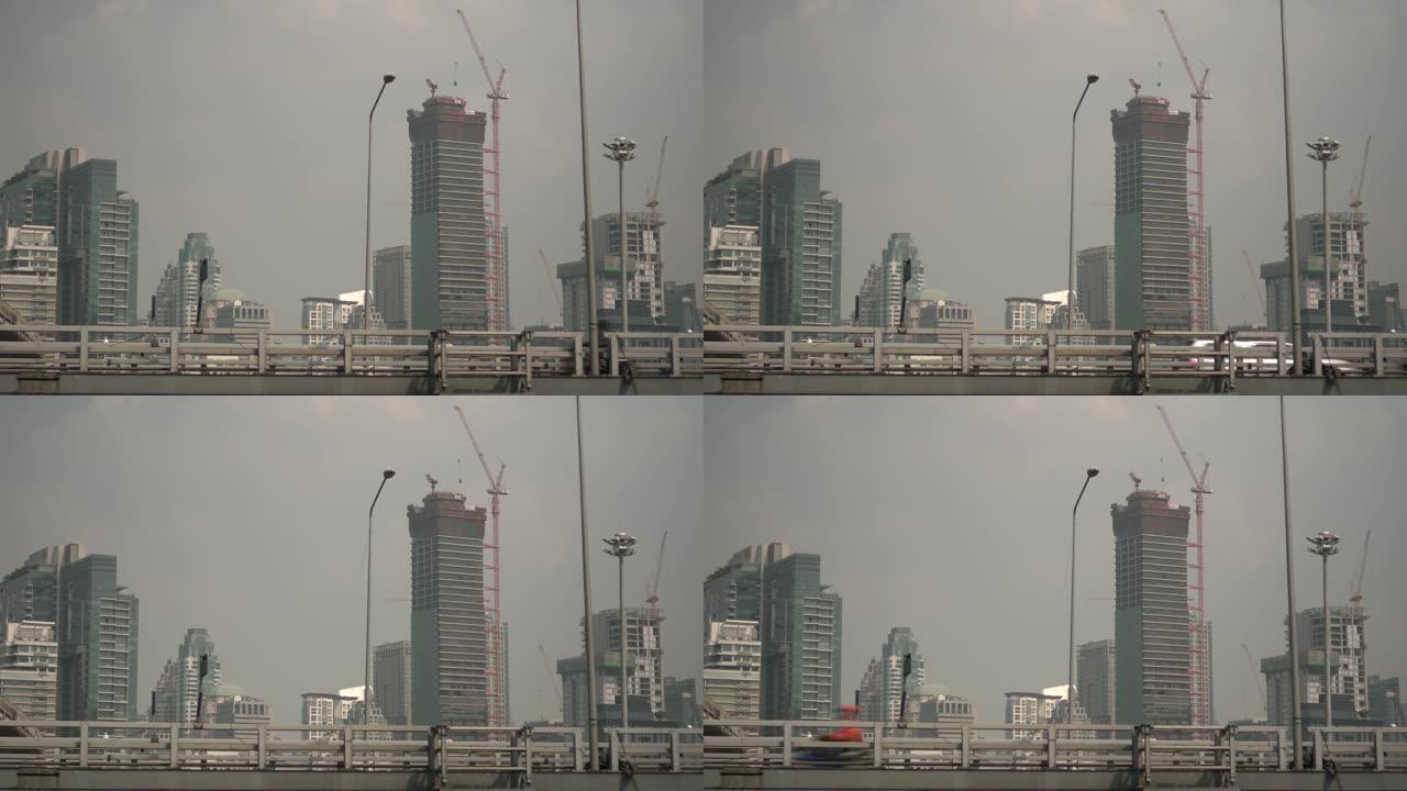 泰国曼谷，雾霾、PM2.5、灰尘污染交通