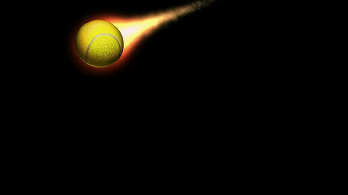 接近烈火的网球球，包括阿尔法通道