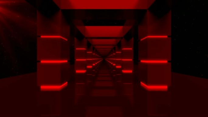 红色抽象背景空间隧道