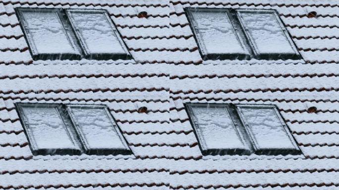 雪下的屋顶窗户 (环路)