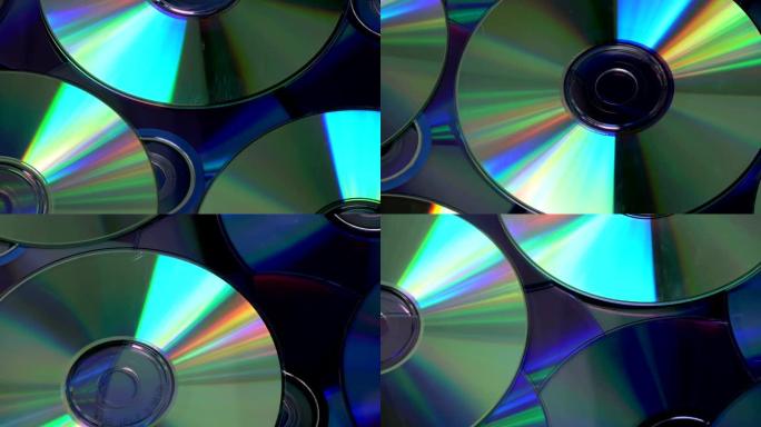 旋转CD和DVD光盘背景