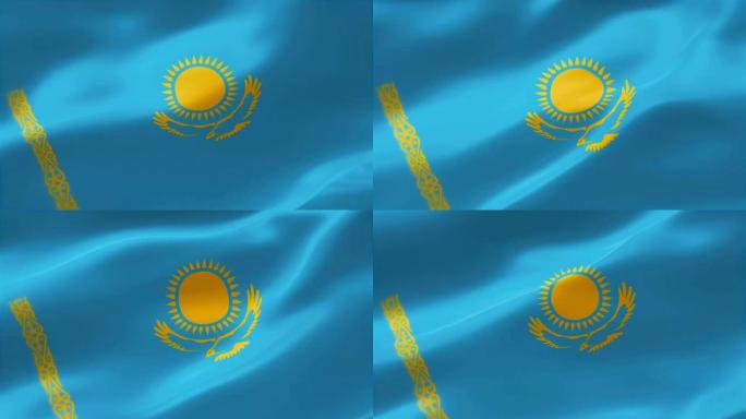 4k高度详细的哈萨克斯坦徽章