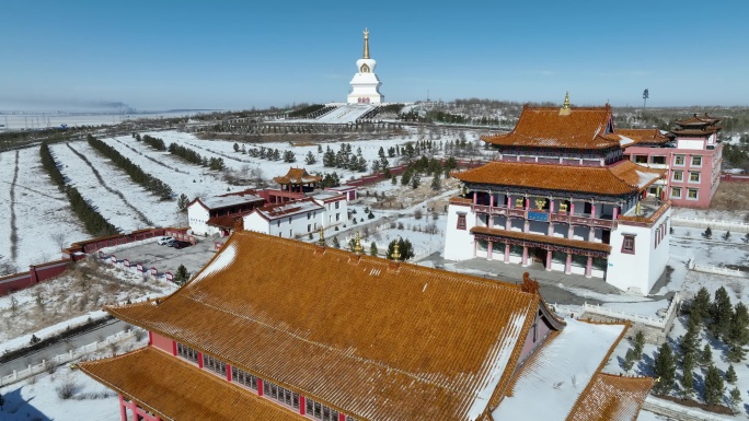 内蒙古海拉尔两河圣山旅游风景区航拍