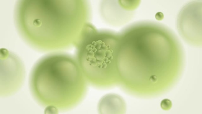 绿色抽象分子视频动画