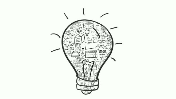 灯泡和信息图表-idea。