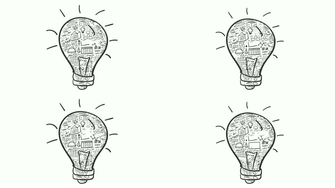 灯泡和信息图表-idea。