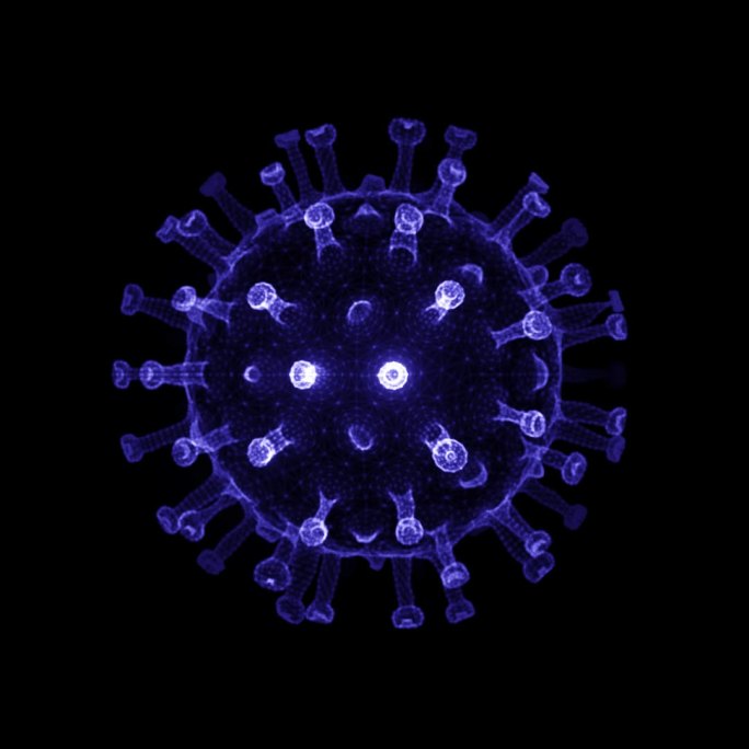 数据可视化病毒元素 循环 带透明通道
